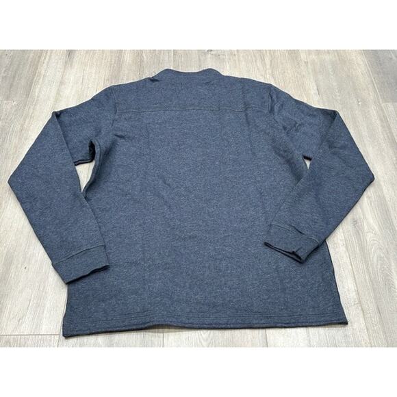 NWOT Old Ranch Mens Ecoths 1/4 Zip Pullover Long Sleeve Fleece Lined Blue Size M - Picture 2 of 9